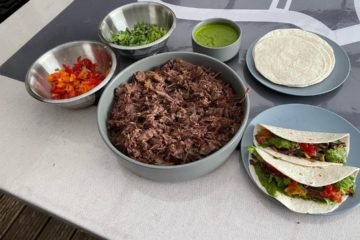 Beef shin tacos